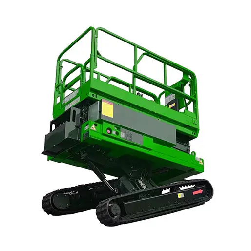 ARPT-Z08TSL Двухуровневый гусеничный ножничный подъёмник - 10,3 м Рабочая высота, 250 кг Грузоподъёмность, Уникальная Двухуровневая Система Выравнивания, Стальные Гусеницы | GLORYTECH